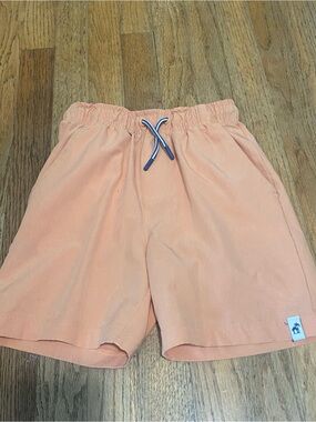 Caribbean Joe Kids Pull-On Elastic Waist Board/Swim Shorts Peach Orange Size 7/8